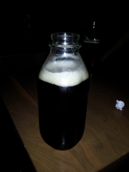 Beer in a milk jar